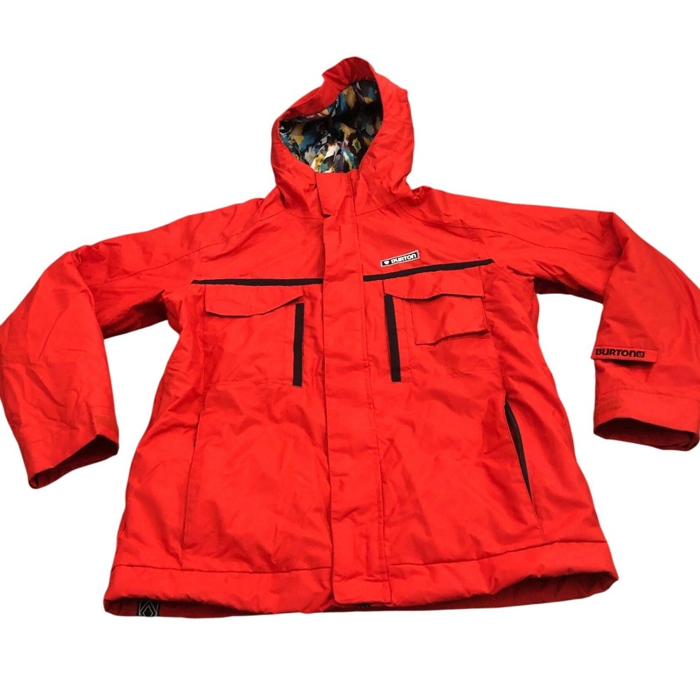 Burton‎ Snowboard Jacket Mens Small Red Shaun White Collection Dryride Hooded